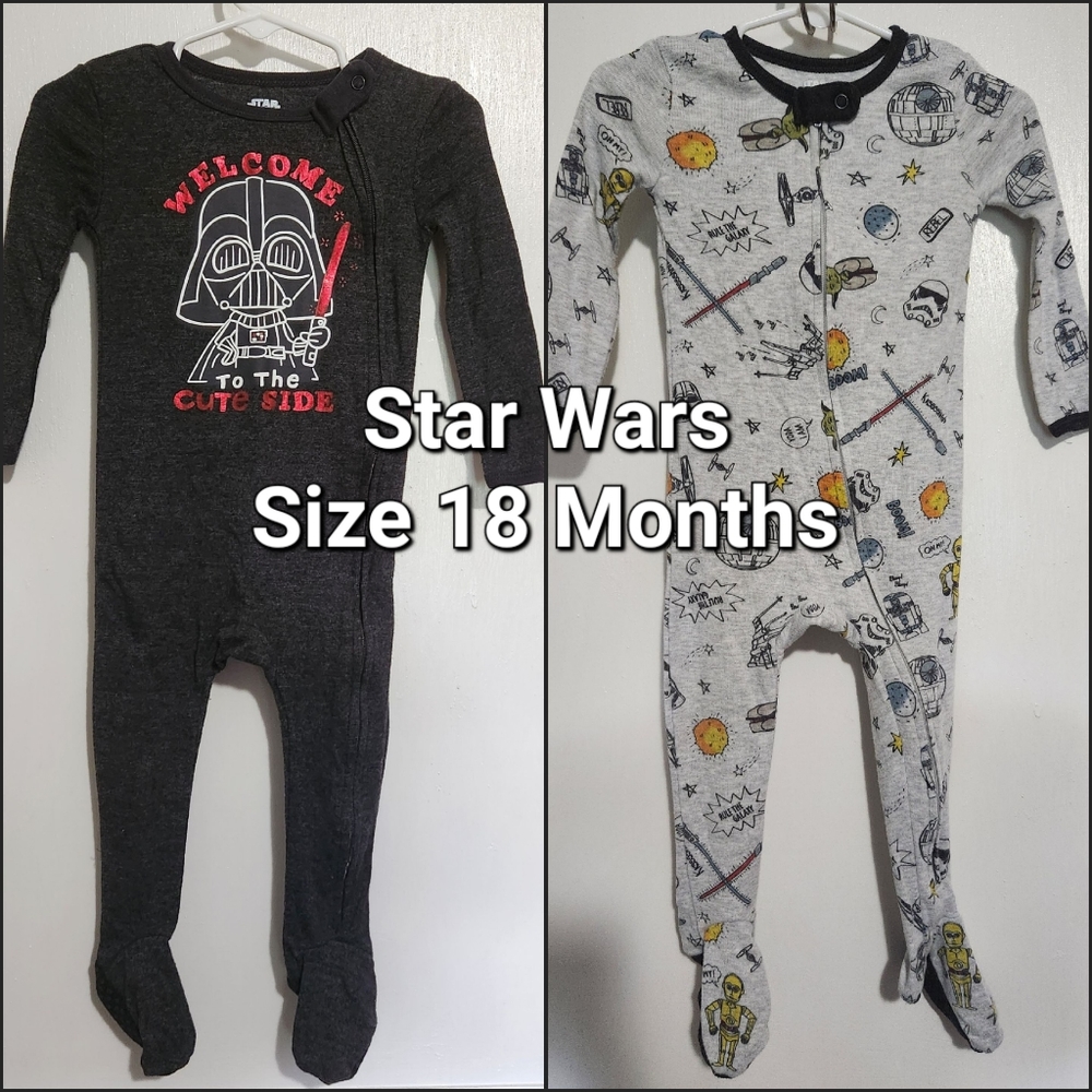 18 Months Star Wars Sleepers 2 Piece Bundle Darth Vader